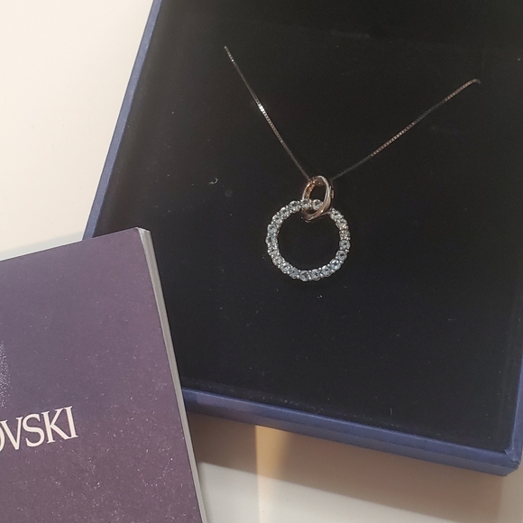 Swarovski Jewelry - Swarovski Blue Cirle Necklace